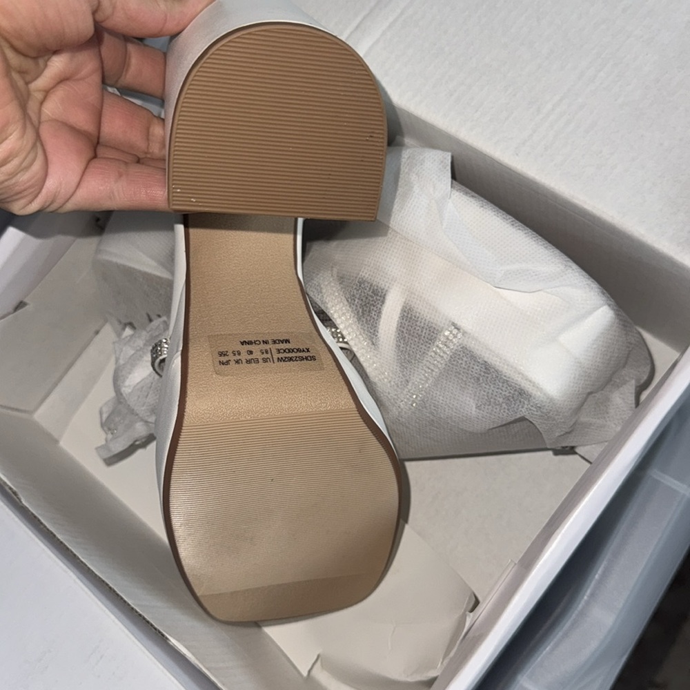 White Strappy Platform Heels - Picture 7 of 7